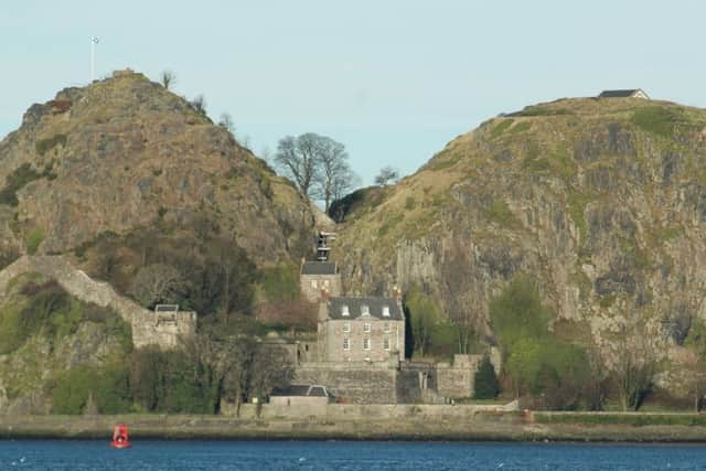Dumbarton Rock has the longest recorded history of any stronghold in Scotland, and remained an important garrison until the 19th century. Picture: Wikicommons