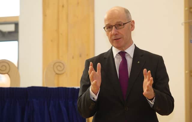 Deputy First Minister John Swinney at the official opening of Bilston Primary School last month. Picture: PA