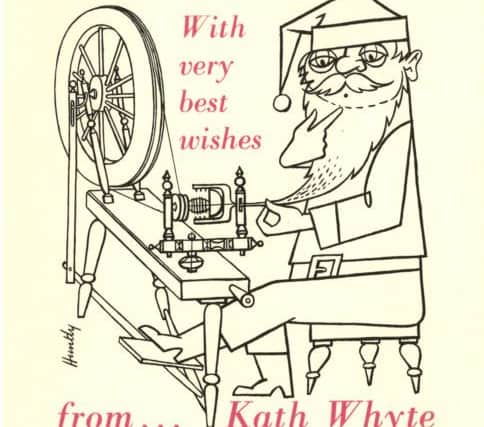 Card from Kath Whyte designed by Gordon Huntly. Picture: Glasgow School of Art Archives and Collections