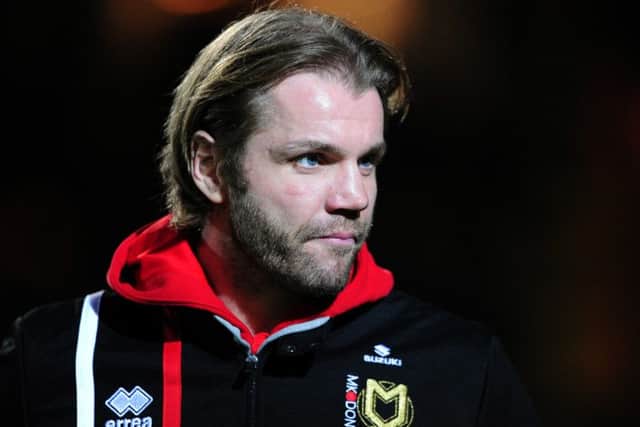 Robbie Neilson watched his MK Dons side lose to Yeovil Town. Picture: Getty