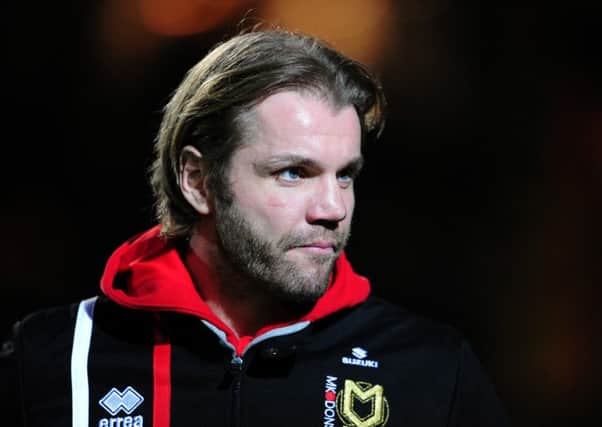 Robbie Neilson watched his MK Dons side lose to Yeovil Town. Picture: Getty