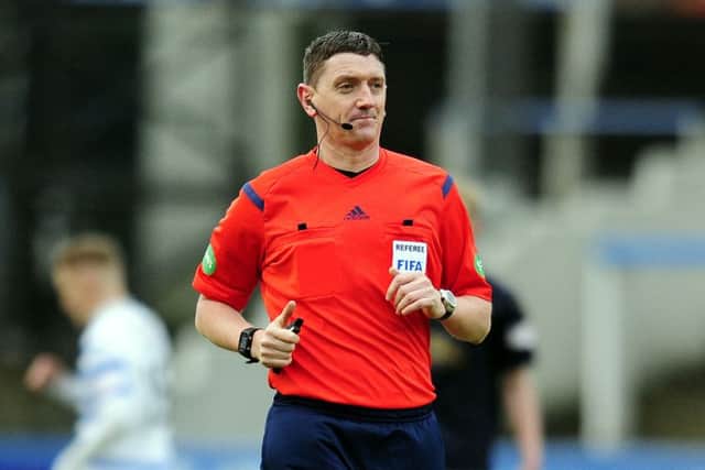 Craig Thomson made a strange penalty decision. Picture: Michael Gillen