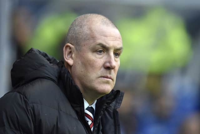 Rangers manager Mark Warburton watched his side lose to Hearts last midweek. Picture: SNS