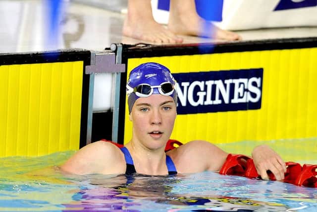 Kathleen Dawson brokes the Scottish record. Picture: Michael Gillen