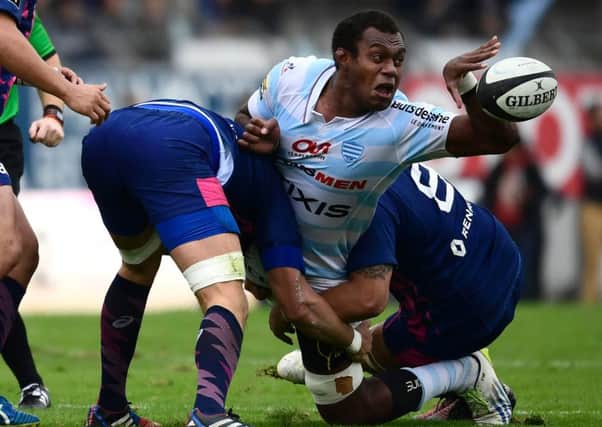 Leone Nakarawa in action for Racing 92 against Stade Francais in the French Top 14. Picture: Miguel Medina/AFP/Getty Images
