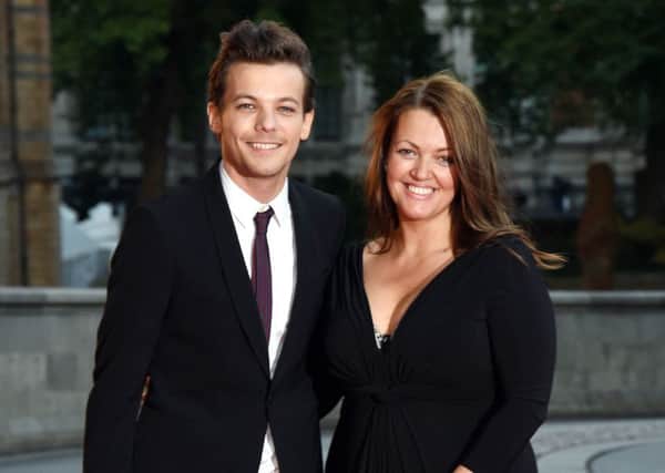 Louis Tomlinson and his late mother Johannah Deakin. Picture: Getty Images