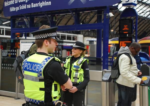 British Transport Police on Glasgow Queen Street Station
Rail trains railway