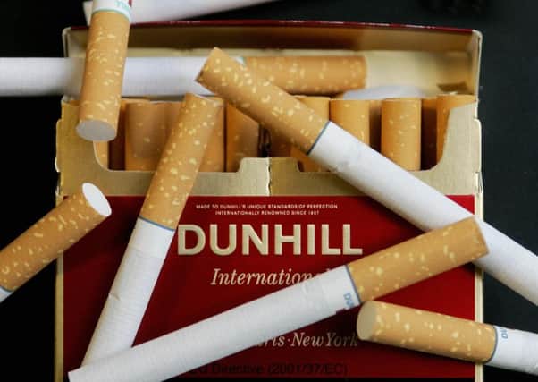 Margaret Thatcher taunted EU leaders with a Dunhill pack. Picture: Getty