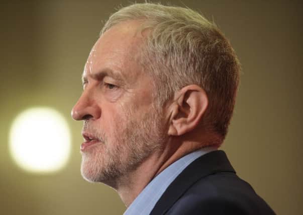 Jeremy Corbyn had his speech interrupted. Picture; Getty