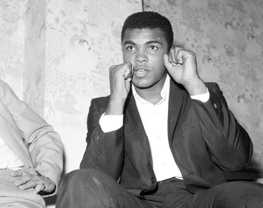 Boxer Muhammad Ali (formerly Cassius Clay) in Glasgow in 1965
