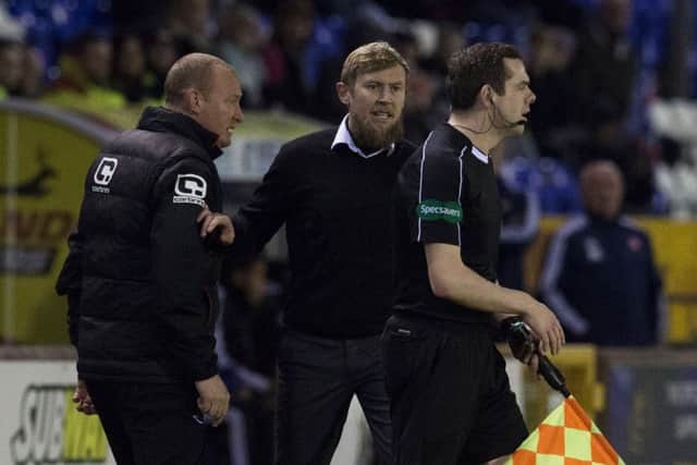 Inverness manager Richie Foran, centre, was disappointed with the officials' performance. Picture: Craig Foy/SNS