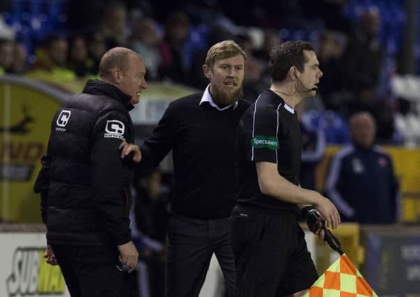 Inverness manager Richie Foran, centre, was disappointed with the officials' performance. Picture: Craig Foy/SNS
