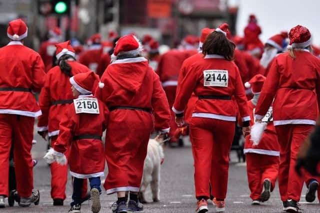 The Santa Dash in Glasgow
Pictures: Getty Images