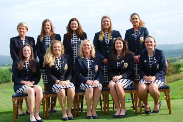 Elaine Farquharson-Black, centre front, with her winning Curtis Cup team in Ireland earlier this year. The Scot has retained the GB&I captaincy for next year's Vaglian Trophy in Italy