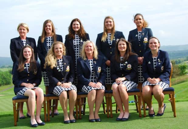 Elaine Farquharson-Black, centre front, with her winning Curtis Cup team in Ireland earlier this year. The Scot has retained the GB&I captaincy for next year's Vaglian Trophy in Italy