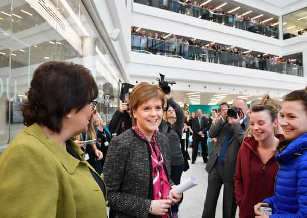 First Minister  Nicola Sturgeon officially opens the revamped Kilmarnock campus of Ayrshire College . Picture: Getty