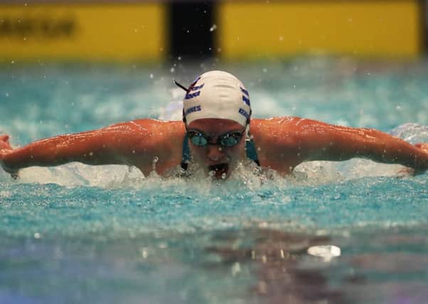 Keanna MacInnes won the 200m butterfly event at the Scottish Short Course Championships.Picture:  Ian MacNicol