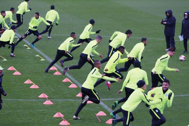 Players of Atletico Nacional train ahead for their match against Kashima Antlers at the Fifa Club World Cup in Japan. Picture: Eugene Hoshiko/AP