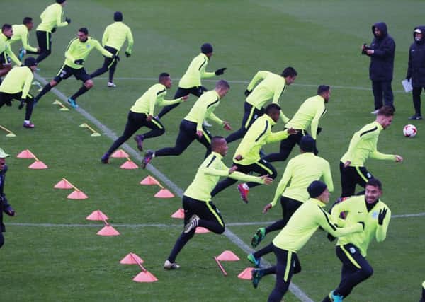 Players of Atletico Nacional train ahead for their match against Kashima Antlers at the Fifa Club World Cup in Japan. Picture: Eugene Hoshiko/AP