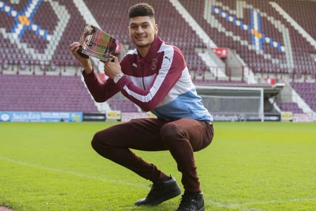 Bjorn Johnsen is awarded the Ladbrokes Premiership player of the month for November. Picture: SNS