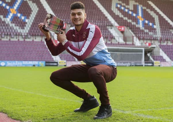 Bjorn Johnsen is awarded the Ladbrokes Premiership player of the month for November. Picture: SNS