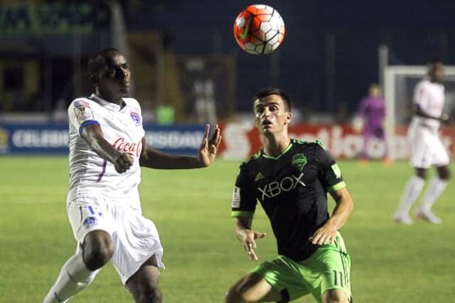 Aaron Kovar, right, is on trial with Hibs. Picture: Getty
