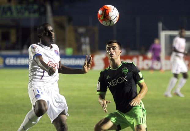 Aaron Kovar, right, is on trial with Hibs. Picture: Getty
