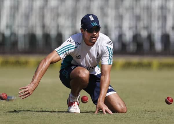 England captain Alastair Cook believes veteran bowler James Anderson can still play a big role for England when they resume Tests in July. Picture: Tsering Topgyal/AP