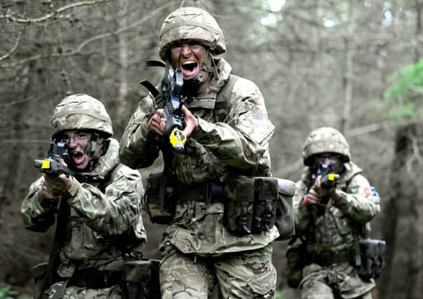 Army Reservists take part in intensive training. Picture: Lisa Ferguson