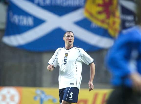 Malky Mackay reached the top as a player. Here he is seen in action for Scotland v Estonia in 2004. 
Picture: Roddy Scott/SNS