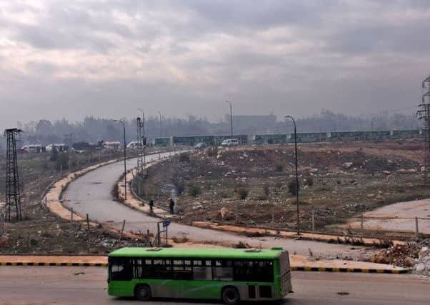 The government suspended the evacuation, pulling out buses that had been ferrying out people yesterday morning and the day before. Picture: AFP/Getty Images