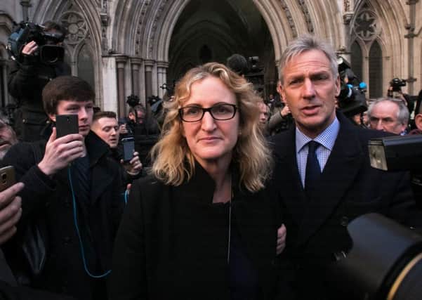 Claire Blackman, wife of British Sergeant Alexander Blackman, leaves the Royal Courts of Justice in London. Picture: AFP/Daniel Leal/Getty Images