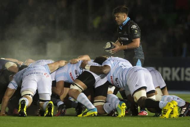 Glasgow Warriors dominated the scrum against Racing. Picture: Paul Devlin/SNS