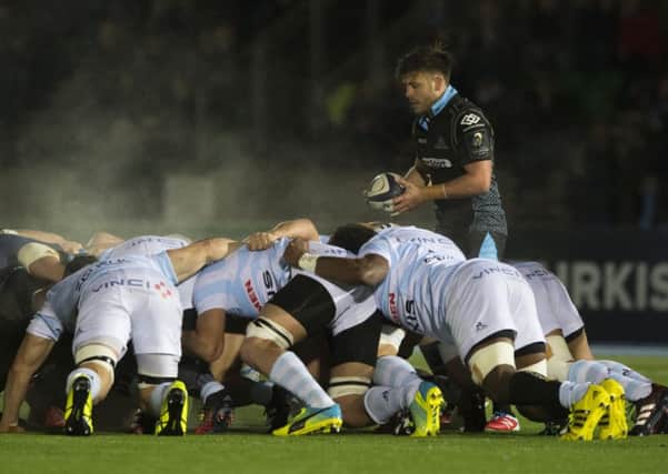 Glasgow Warriors dominated the scrum against Racing. Picture: Paul Devlin/SNS