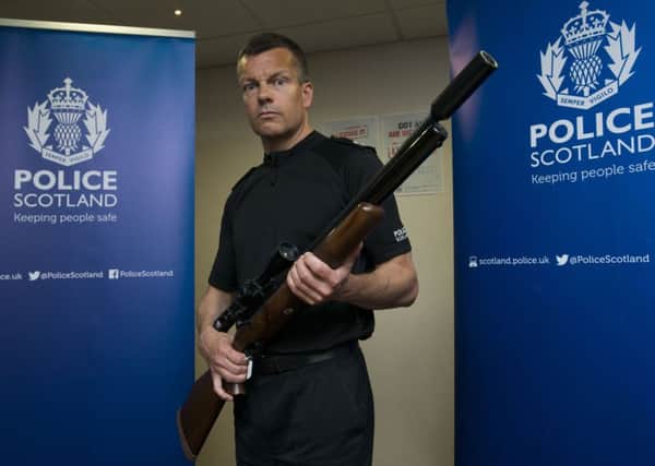 Thursday 19th of May 2016: Police Scotland launches air gun surrender campaign. Pictured Assistant Chief Constable MArk Williams. Unwanted air weapons should be surendered at police stations across Scotlandfrom next week ahead of new licencing legislation coming into effect.