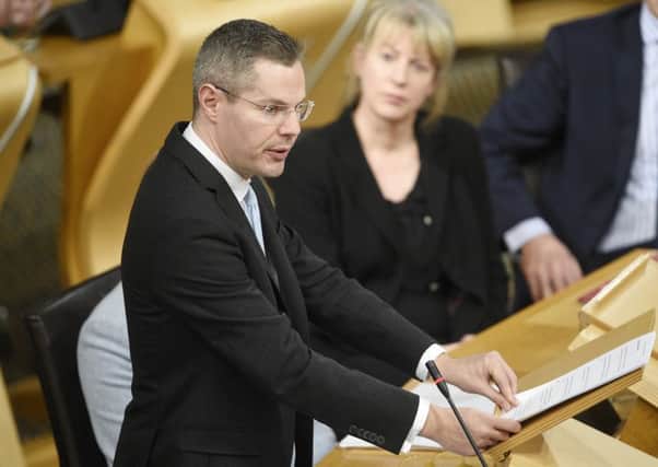 Finance Secretary Derek Mackay delivers the Scottish Government budget plans for the coming year. Picture: Greg Macvean