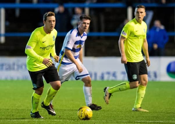 Kris Commons on the ball at Cappielow where he played a full 90 minutes. Picture: SNS.
