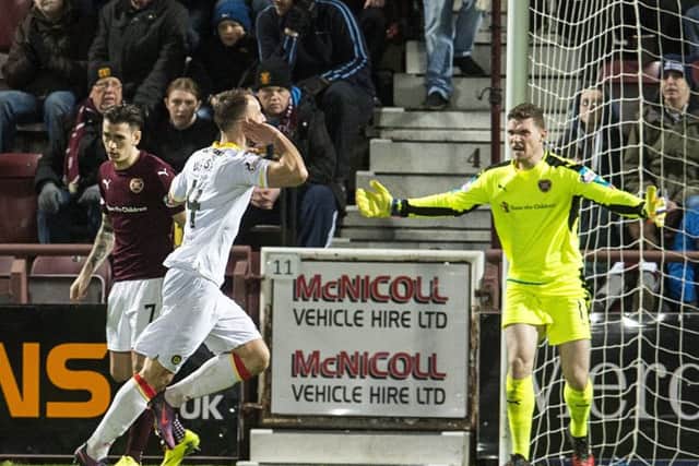 Jack Hamilton is furious with his team-mates after Sean Welsh equalised for Partick Thistle. Picture:  SNS