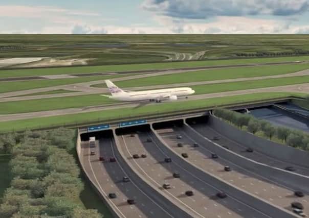 CGI impression of how Heathrow's third runway would look. Picture: PA