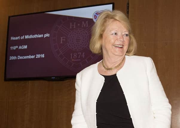 Hearts owner Ann Budge at Tynecastle for the club's annual general meeting. Picture: Alan Harvey/SNS