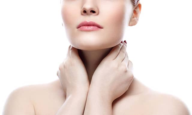 Perfect Lips.Neck chin cheeks. Sexy Girl Mouth close up. Beauty young woman Smile. Natural plump full Lip. Lips augmentation. Close up detail