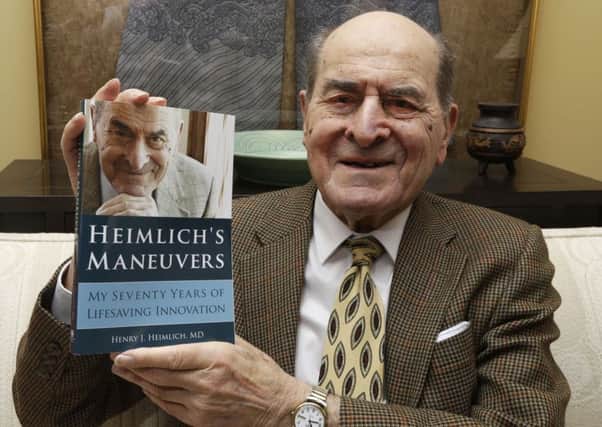 Dr Henry Heimlich has died at the age of 96. Picture: AP