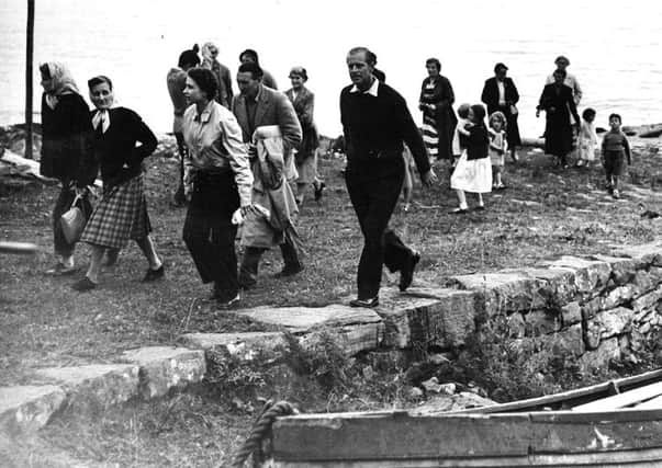 The Queen and the Duke of Edinburgh arrive at Applecross in 1958.