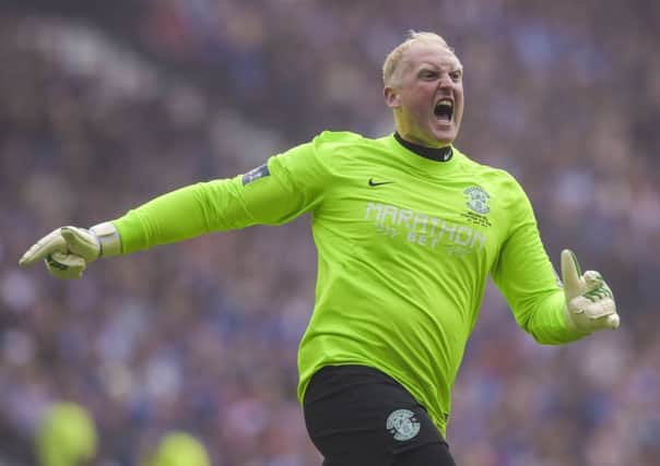 Conrad 'Polar Bear' Logan's arrival as Hibs made history was one of just many memorable moments in Scottish football in 2016. Picture: SNS Group