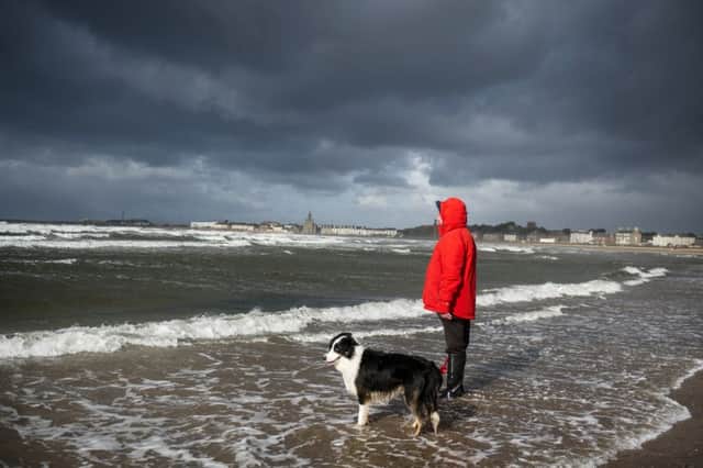 Mild but windy conditions are expected across Scotland on Christmas Day, including the Ayrshire seaside town Saltcoats. Picture: John Devlin/TSPL
