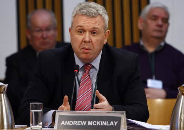 Andrew McKinlay, Director of Football Governance and Regulation, Scottish Football Association, appears before the Public Petitions Committee at the Scottish Parliament in Edinburgh to give evidence on improving youth football in Scotland. Picture: PA