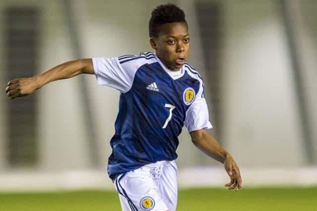 Talented 13-year-old Karamoko Dembele in action for Scotland.