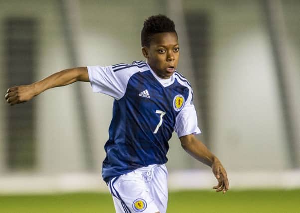 Talented 13-year-old Karamoko Dembele in action for Scotland.