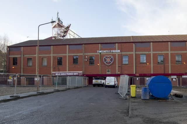 Tynecastle's main stand was built in 1914 but will be replaced next year. Picture: Ian Rutherford