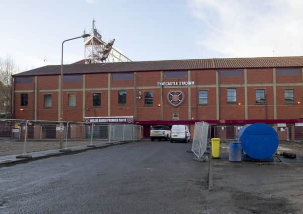 Tynecastle's main stand was built in 1914 but will be replaced next year. Picture: Ian Rutherford
